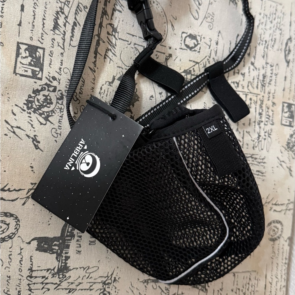 ARBLINA Nuzzle Dog Mesh Muzzle – Size 2XL – Black – Adjustable – New With Tags